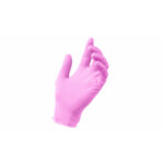 Small pink nitrile gloves - (100 pc.)