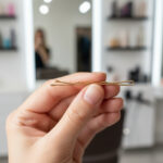 Waved ball-ended gold hair grip - 6cm (100 pc.) - Image 2