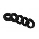 Worm-like Black hair tie (50 pc.)
