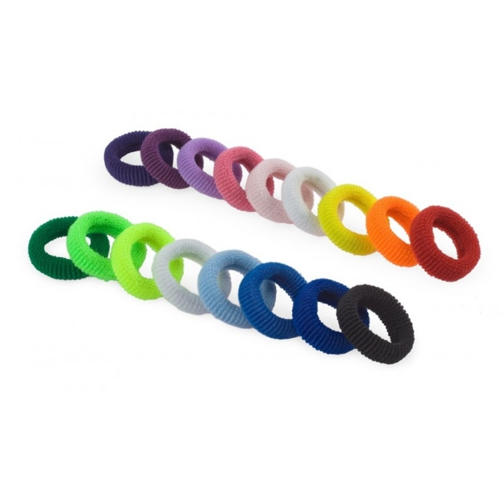 Worm-like colored hair tie - Mix (50 pc.) - Image 1