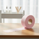 Perforated pink nonwoven wax depilatory stripes roll(100m) - Image 2
