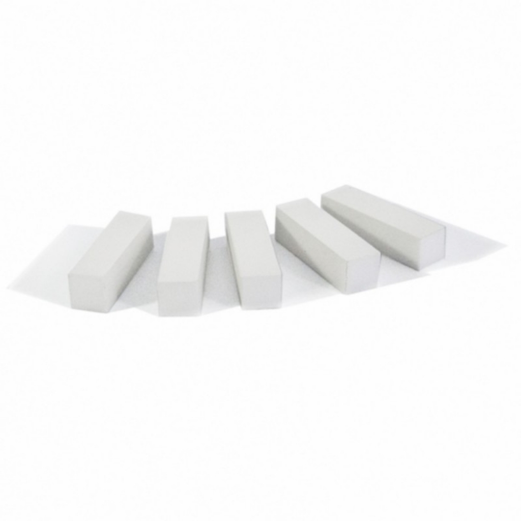 K_087_001X5-eco-hygiene-white-polishing-block-5-pcs-hygiene-cleanliness White sponge nail polishing block - (5 pc.) - Image 1