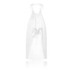 PE protective hairdressing apron white (100 pc.)