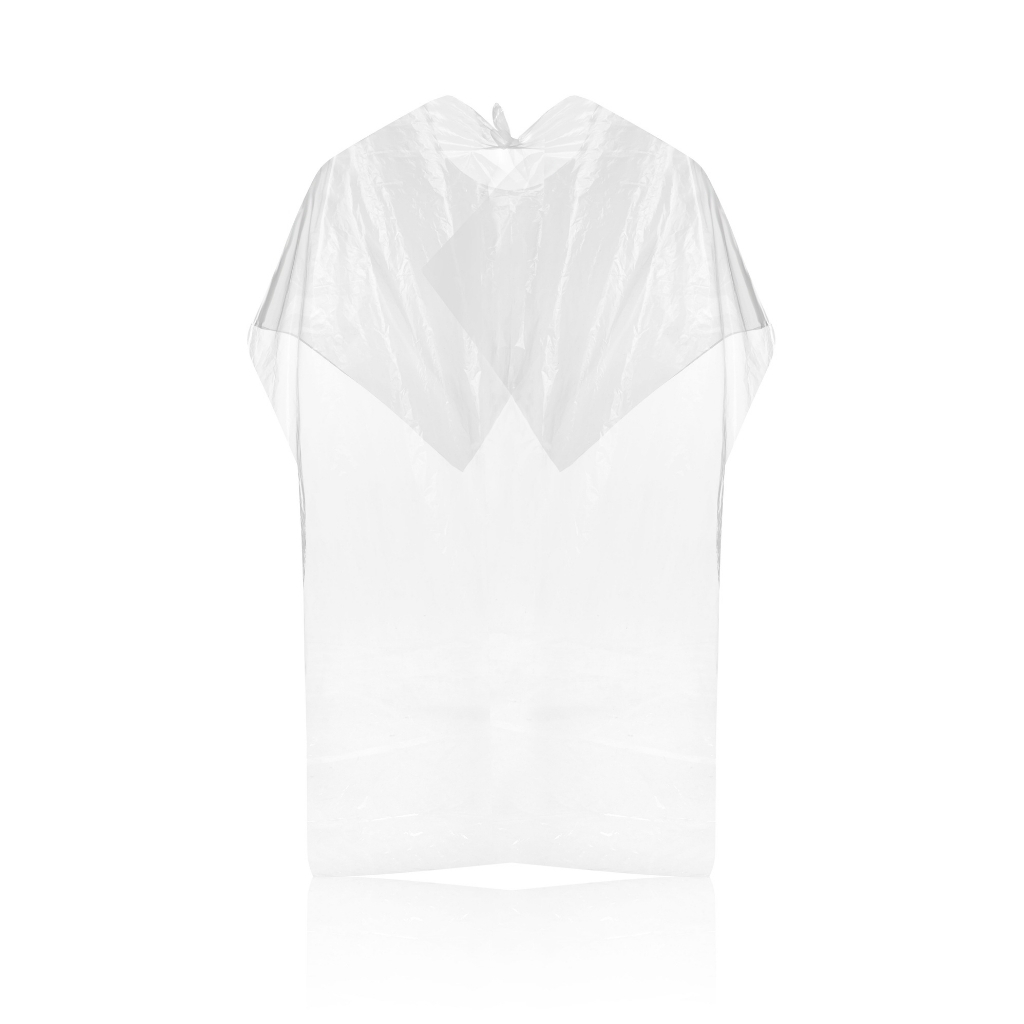 eco-hygiene-product-capes-foil-white-salon-disposable Hairdressing cape - PE - white (50 pieces) - Image 1